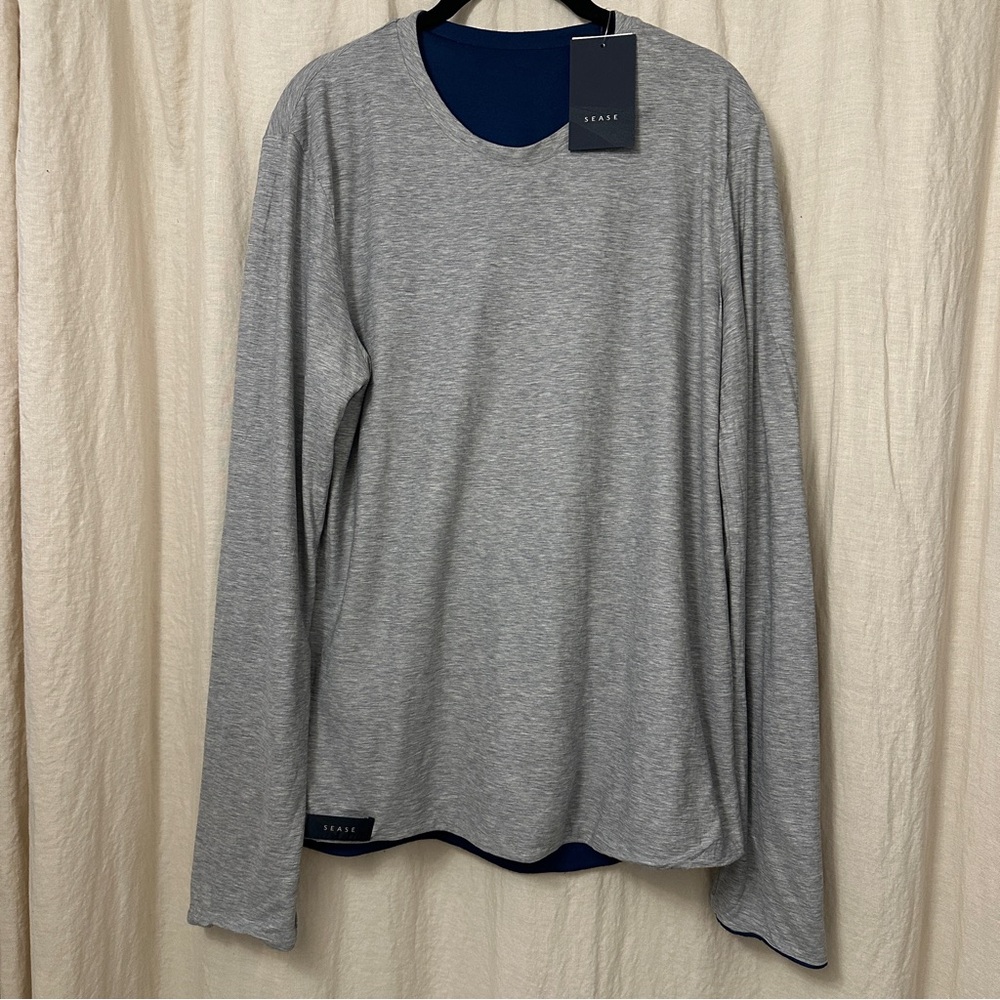 Sease Reversible Sweater - Blue/Gray - Picture 7 of 12